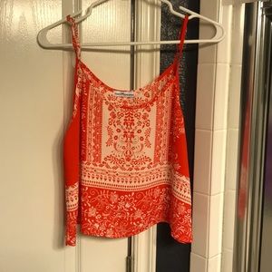 Spaghetti Strap Shift Crop Top